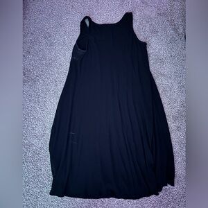 Worn once maximum length black dress with brown buttons torrid size 3